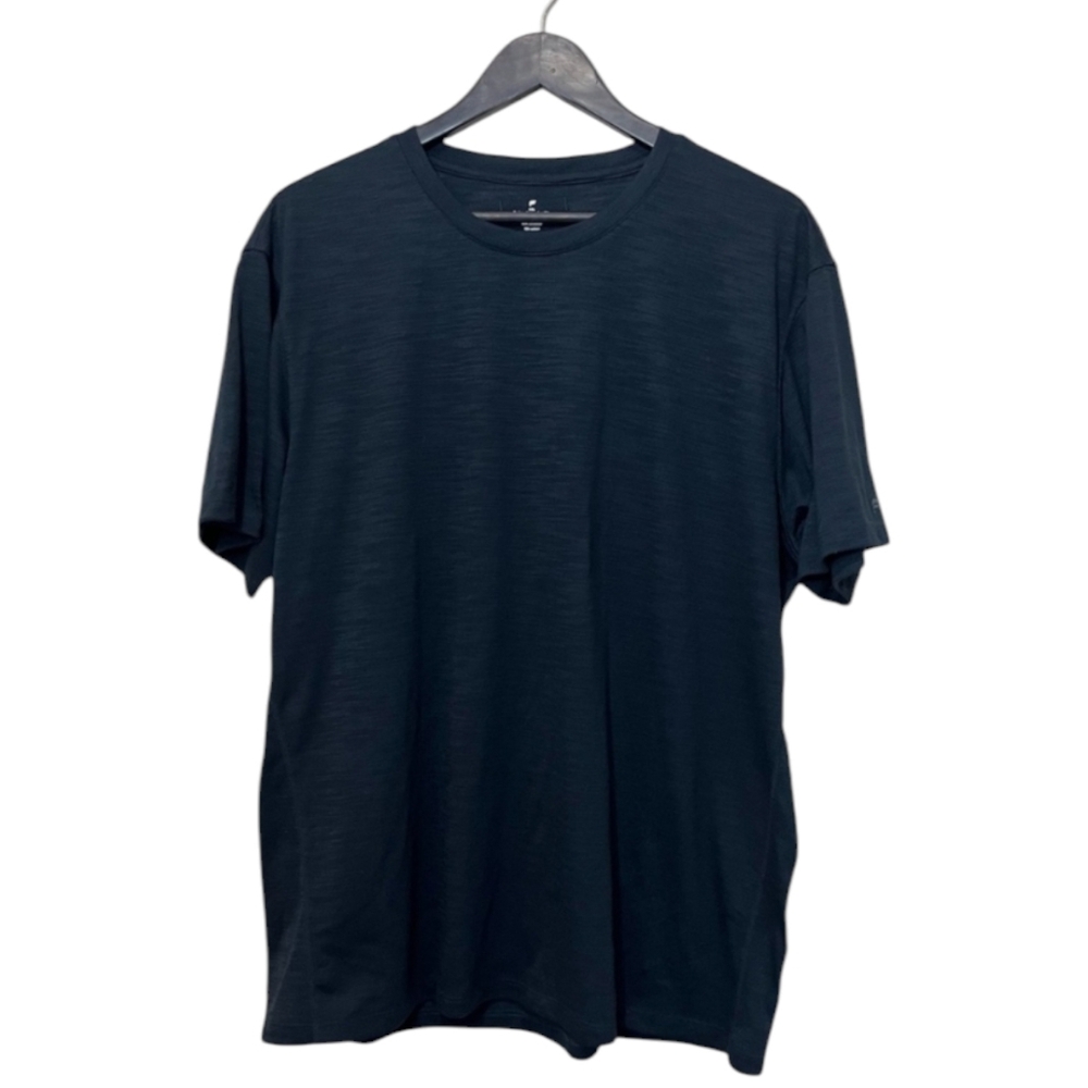 Fabletics Black Burnout Material T-Shirt - Size XXL